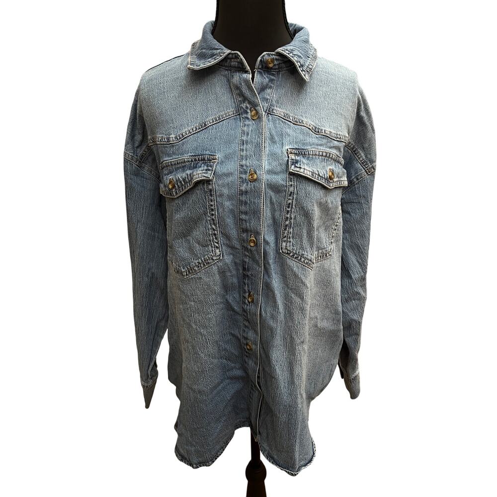 Gloria Vanderbilt Denim Shirt (Size‎ L)